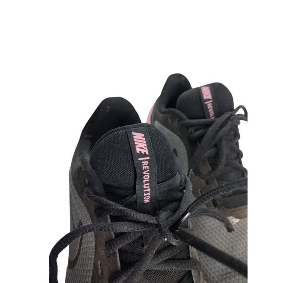 Nike Revolution 5 Women's Road Running Shoes Size 9.5 Grey-Black-Pink - Picture 3 of 7